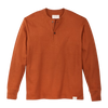 Waffle Knit Henley - Rust