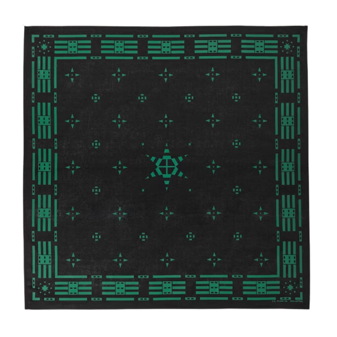 Navigator Bandana - Black Teal Stars
