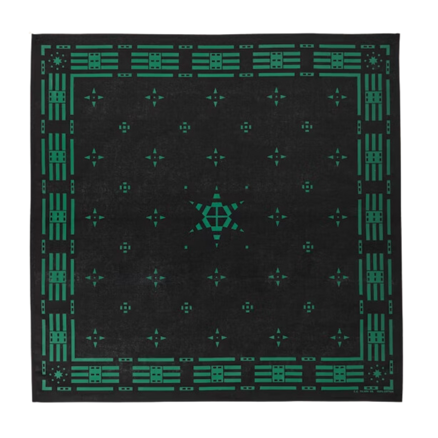 Navigator Bandana - Black Teal Stars