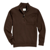 Quilted Half Zip - Chocolate