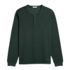 Court Waffle Henley - Dark Green