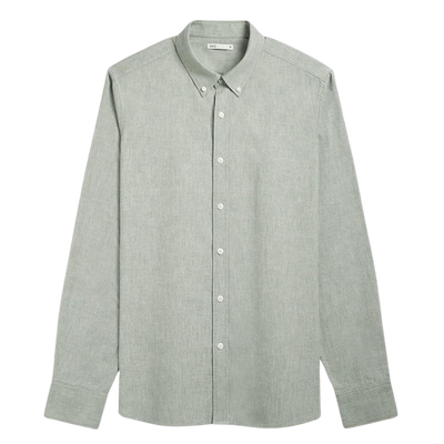 Fulton Heather Oxford Shirt - Moss Green