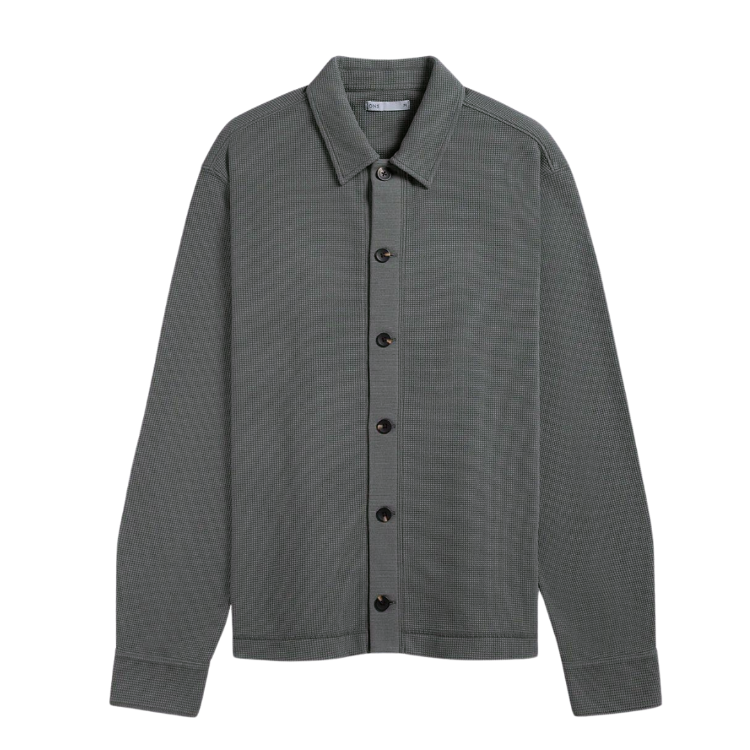 Beacon Waffle Long Sleeve Shirt - Castor Gray