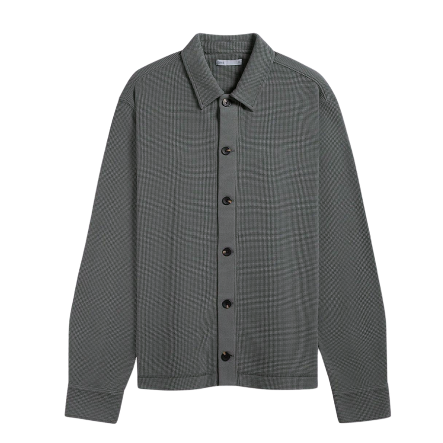 Beacon Waffle Long Sleeve Shirt - Castor Gray
