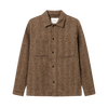 Milian Herringbone Overshirt - Dark Sand