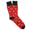 Corgi Cotton Socks - Red & Navy