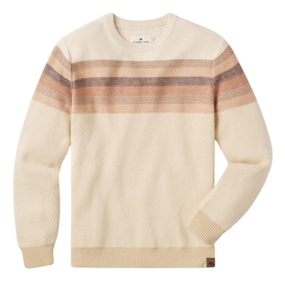 Striped Ski Sweater - Beige