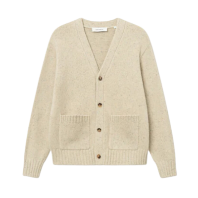 Gary Fleck Wool Cardigan - Light Sand