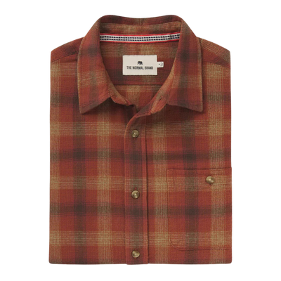 Hudson Double Brushed Plaid Flannel - Maple Glaze