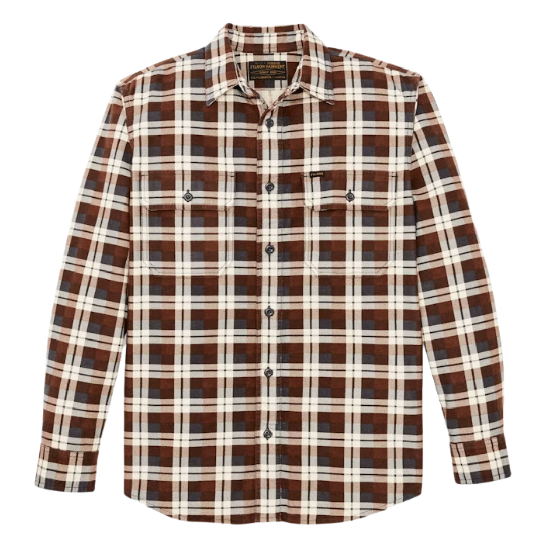 Field Flannel Shirt - Brown Gray Plaid