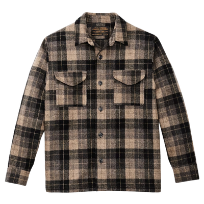 Wool Jac-Shirt - Oat Brown Heather Multi Plaid