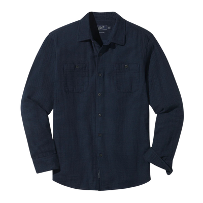 Houndstooth Double Cloth Workshirt - Sky Captain Navy