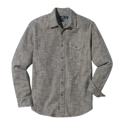 Linear Slub Twill Shirt - Moss Gray