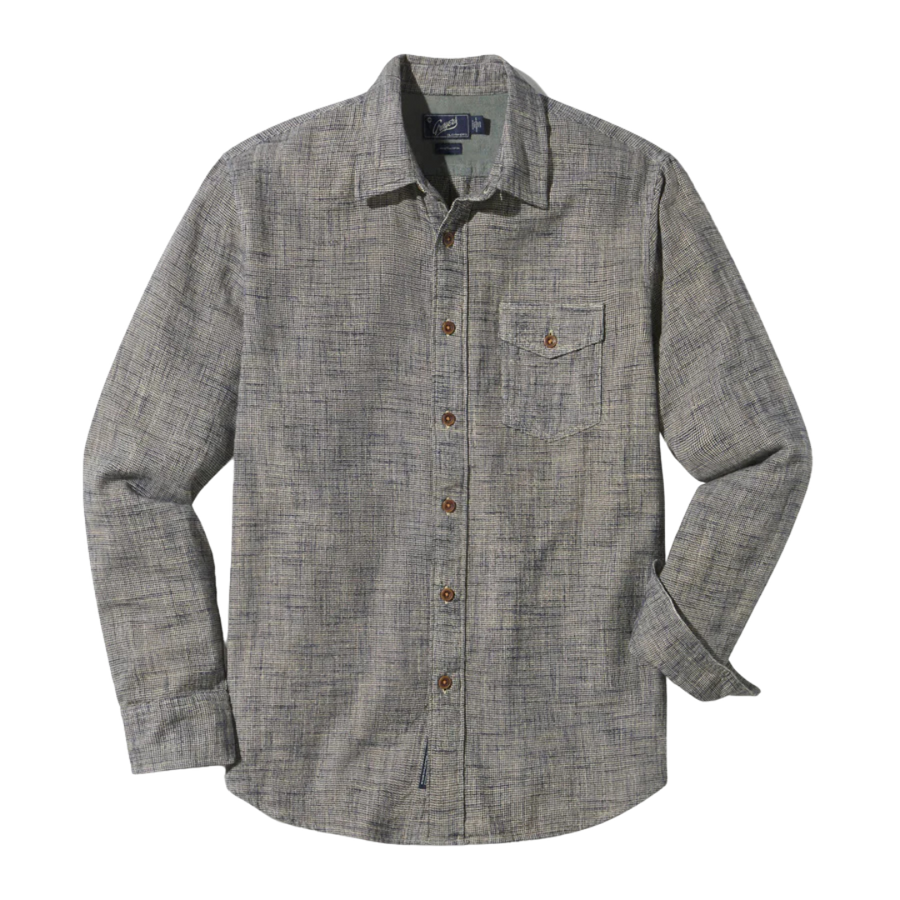 Linear Slub Twill Shirt - Moss Gray