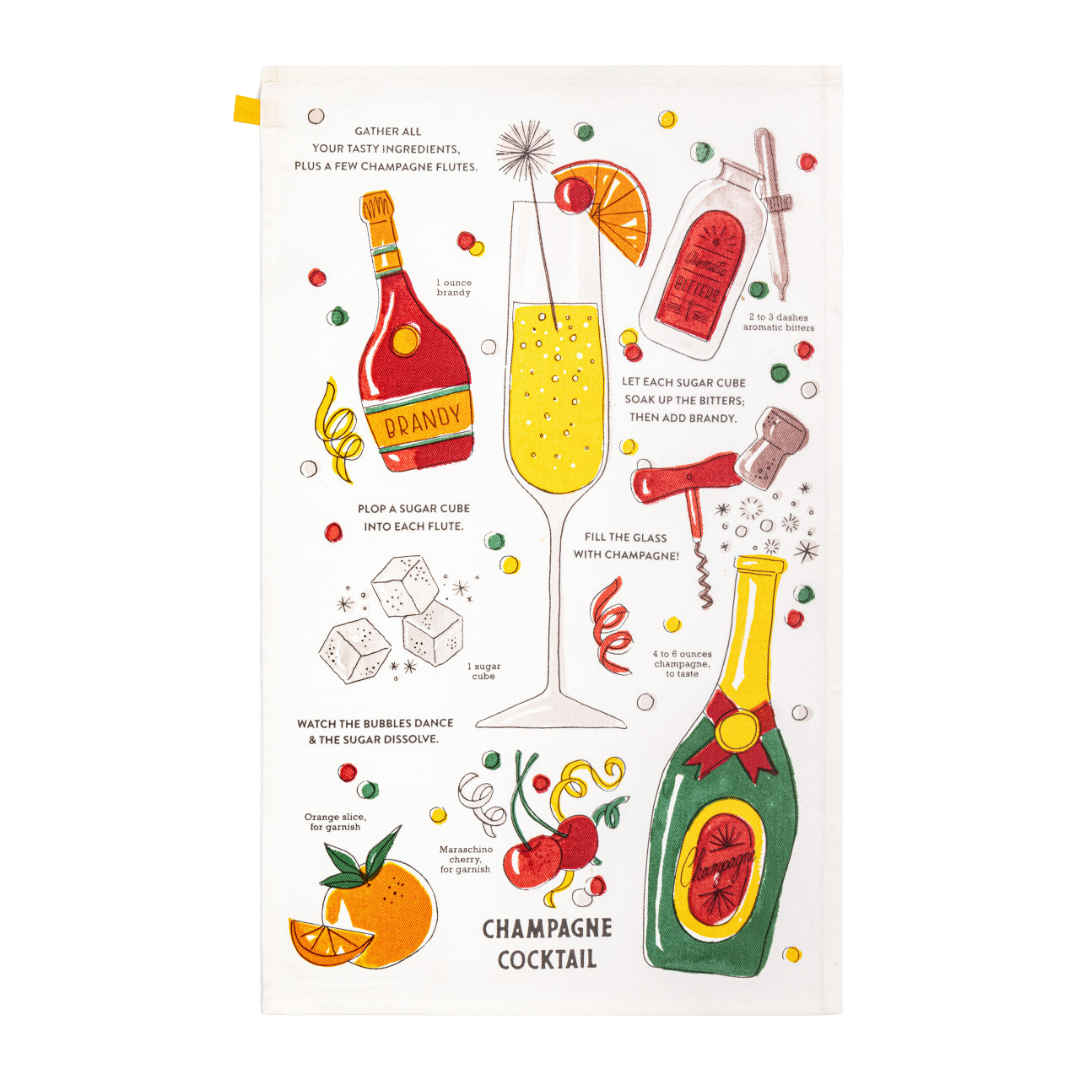 Bar Towel - Champagne Cocktail