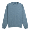 Dante Crew Jacquard Sweater - China Blue