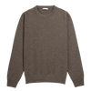 Dante Crew Jacquard Sweater - Chocolate Heather