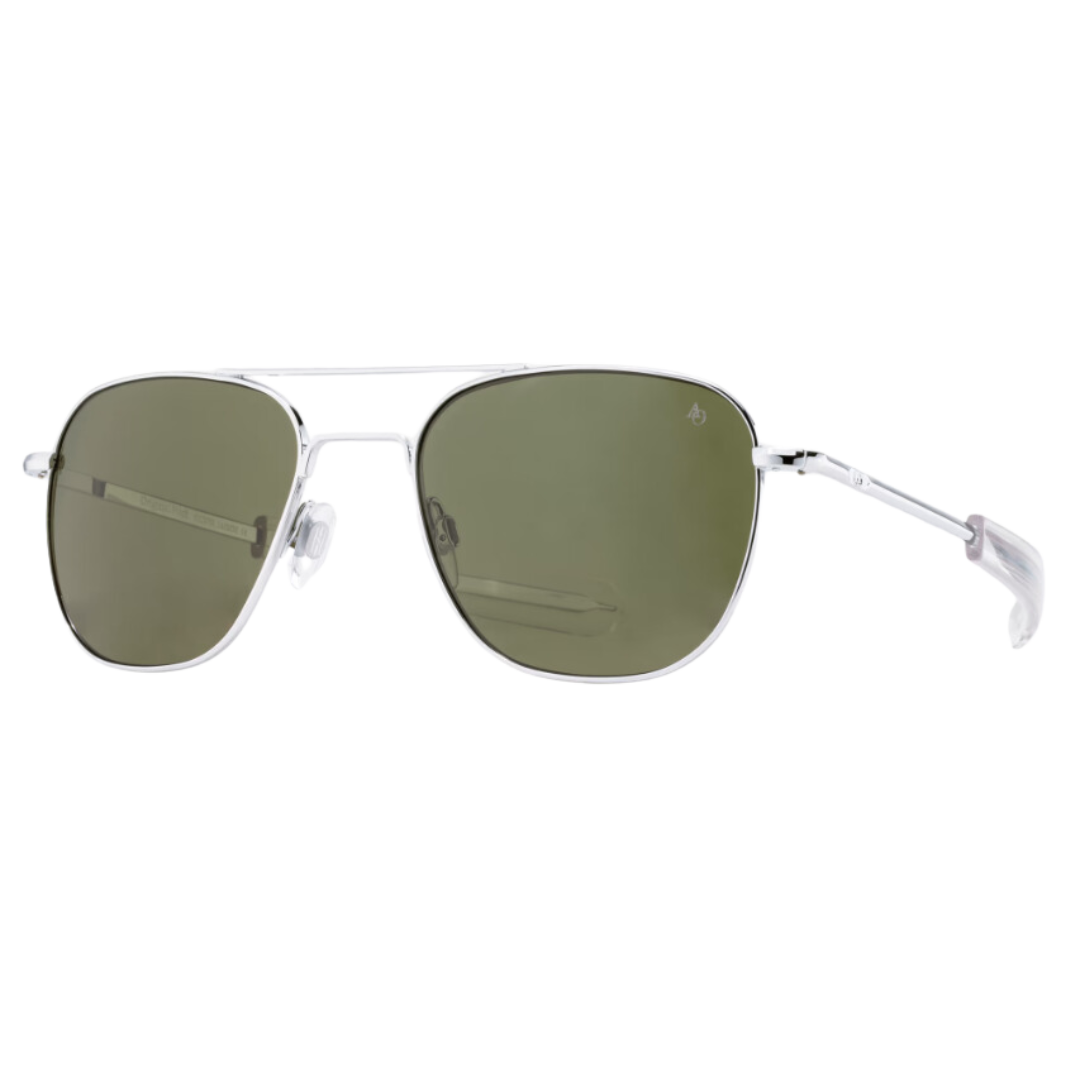 Original Pilot - Size 55 - Silver w/ Green Lens