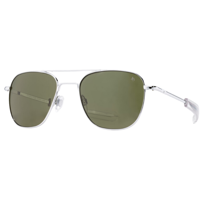 Original Pilot - Size 55 - Silver w/ Green Lens - SAMSON A Men's Original Pilot - Size 55 - Silver w/ Green Lens - SAMSON A Men's