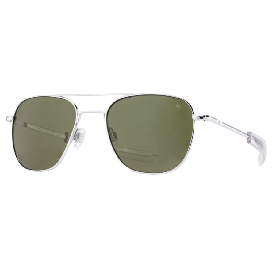 Original Pilot - Size 55 - Silver w/ Green Lens