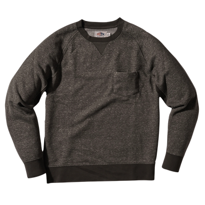 Nolan Marled Fleece Crew Neck - Black Ink