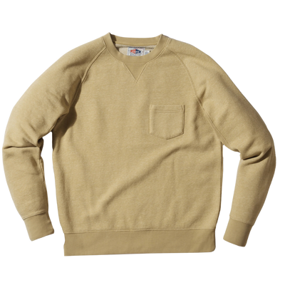 Nolan Marled Fleece Crew Neck - Grass Yellow