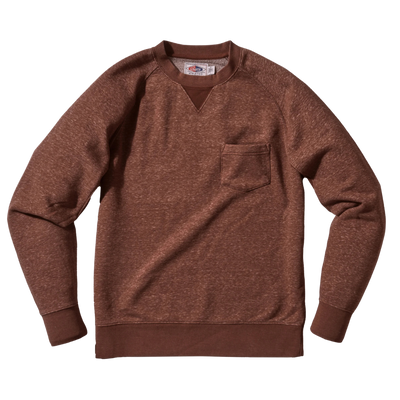 Nolan Marled Fleece Crew Neck - Brown Sugar