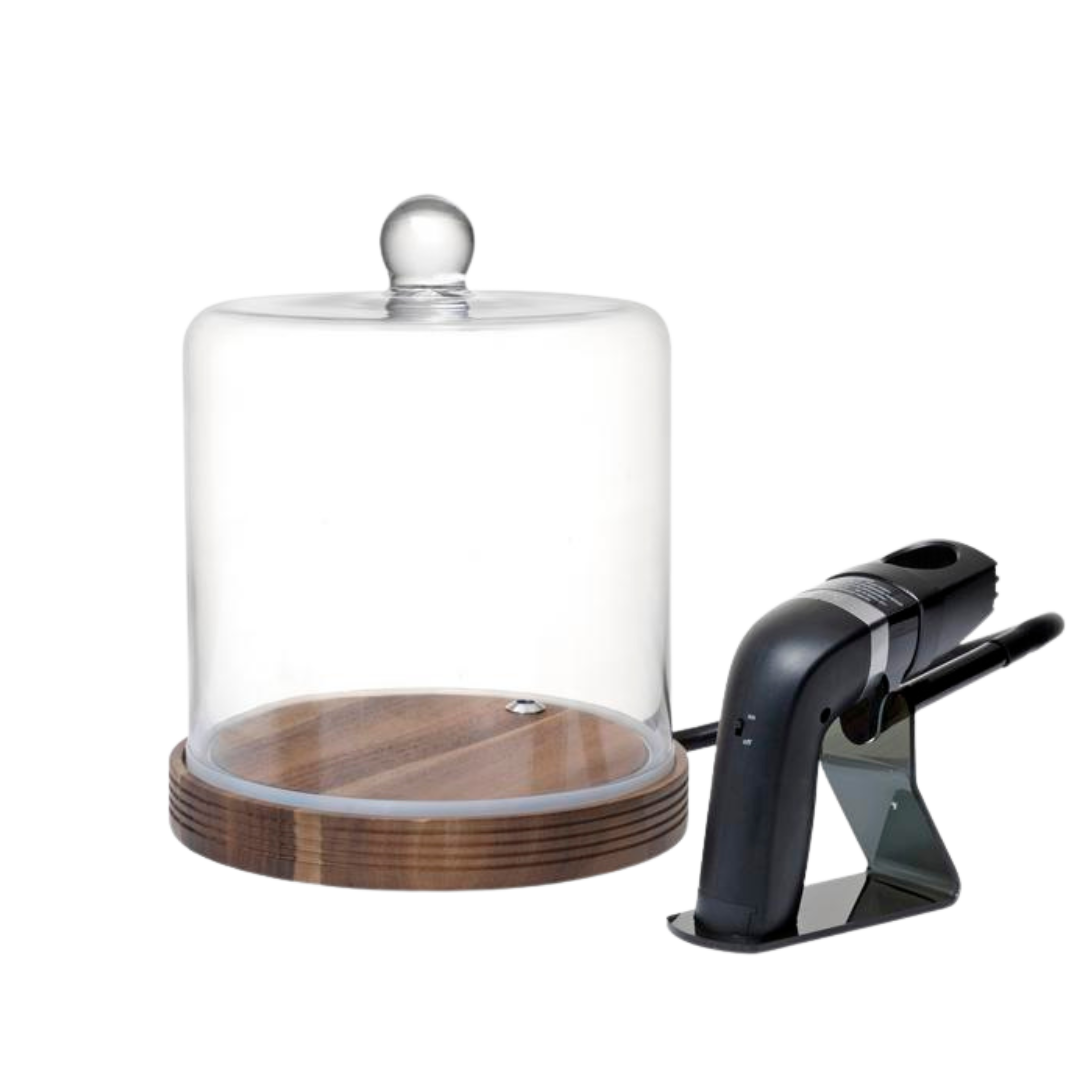 Glass Smoke Cloche w/ Smoker