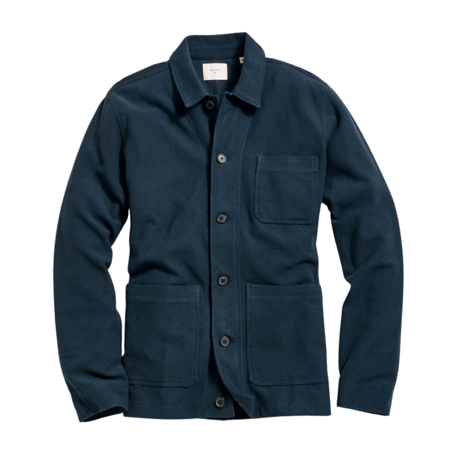 Pique Chore Jacket - Carbon Blue