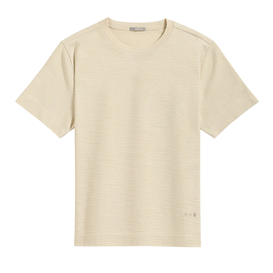 Baseile Slub Jacquard Tee - Birch