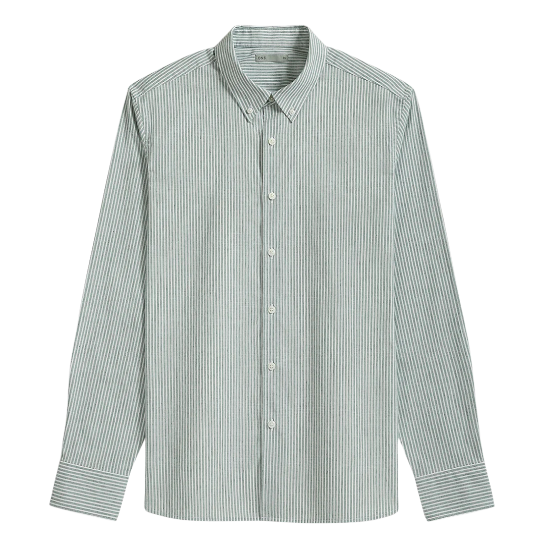 Fulton Stripe Shirt - Lead & White