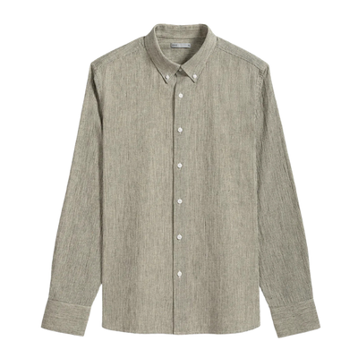 Fulton Pinstripe Shirt - Black & Off White