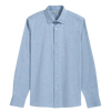 Adrian Heather Herringbone Shirt - Light Blue