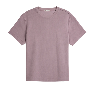 Baseile Pique Waffle Tee - Dusty Purple