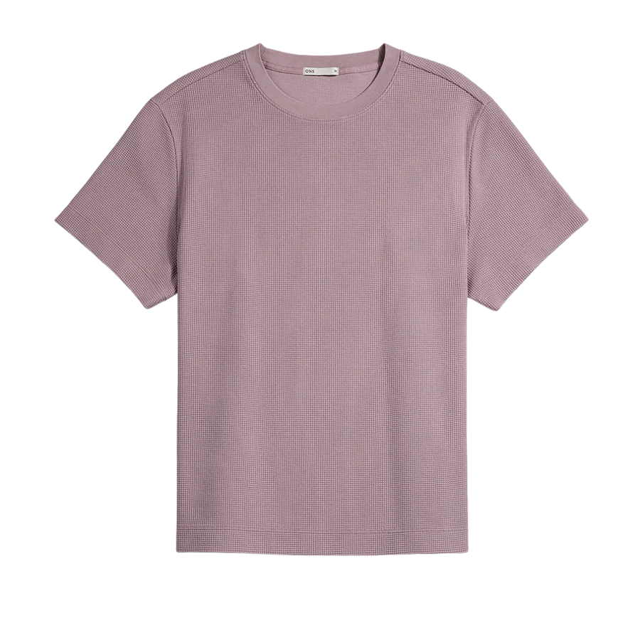 Baseile Pique Waffle Tee - Dusty Purple