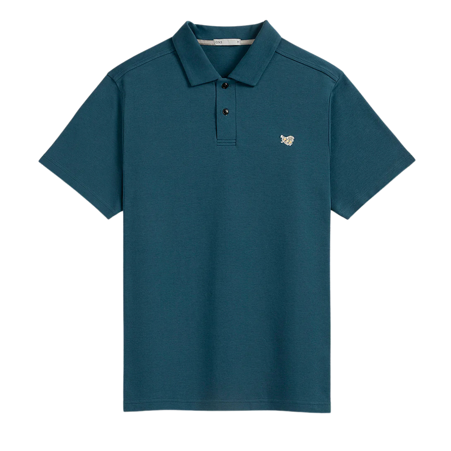 Bennett Cotton Bee Polo - Sea Blue