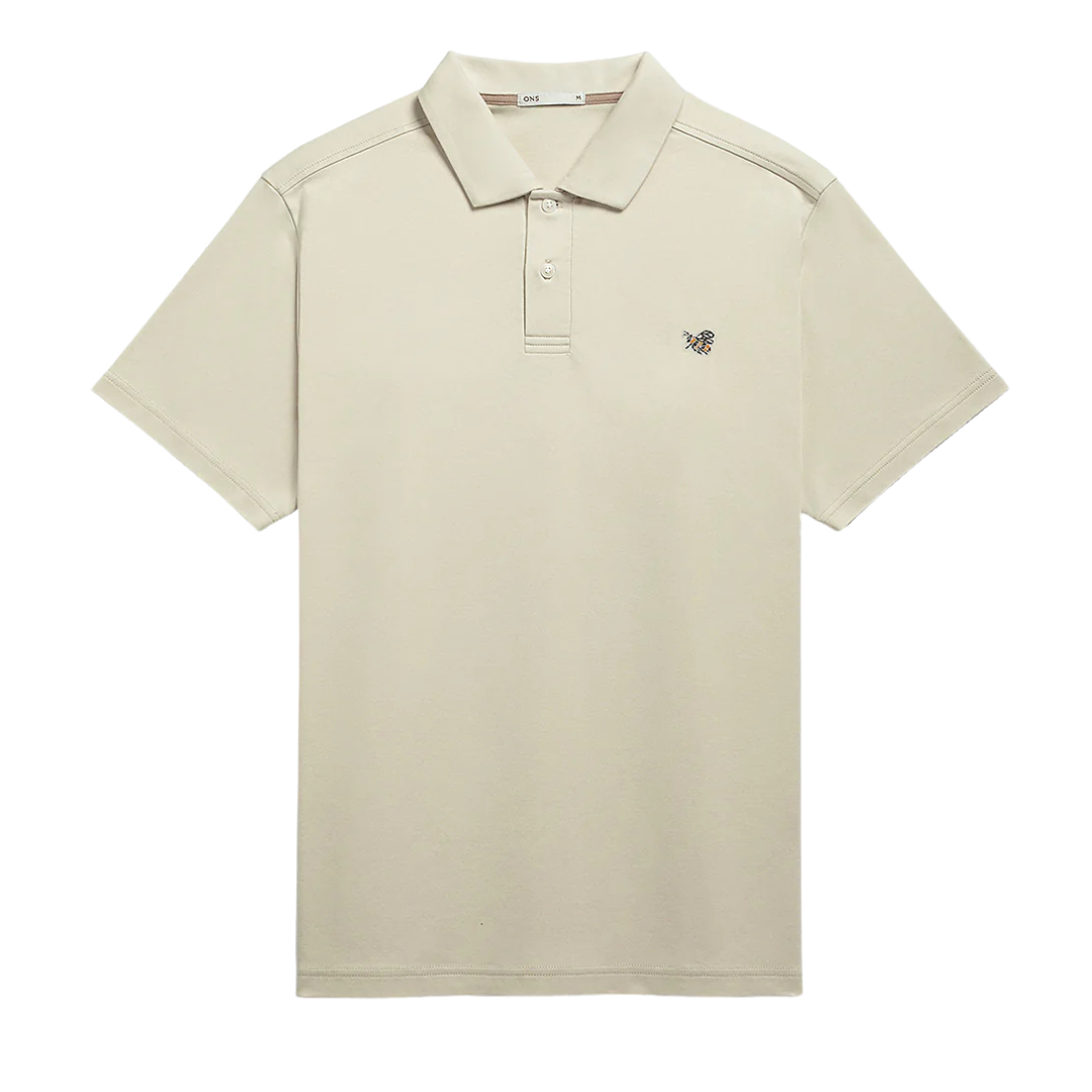 Bennett Cotton Bee Polo - Silver Birch