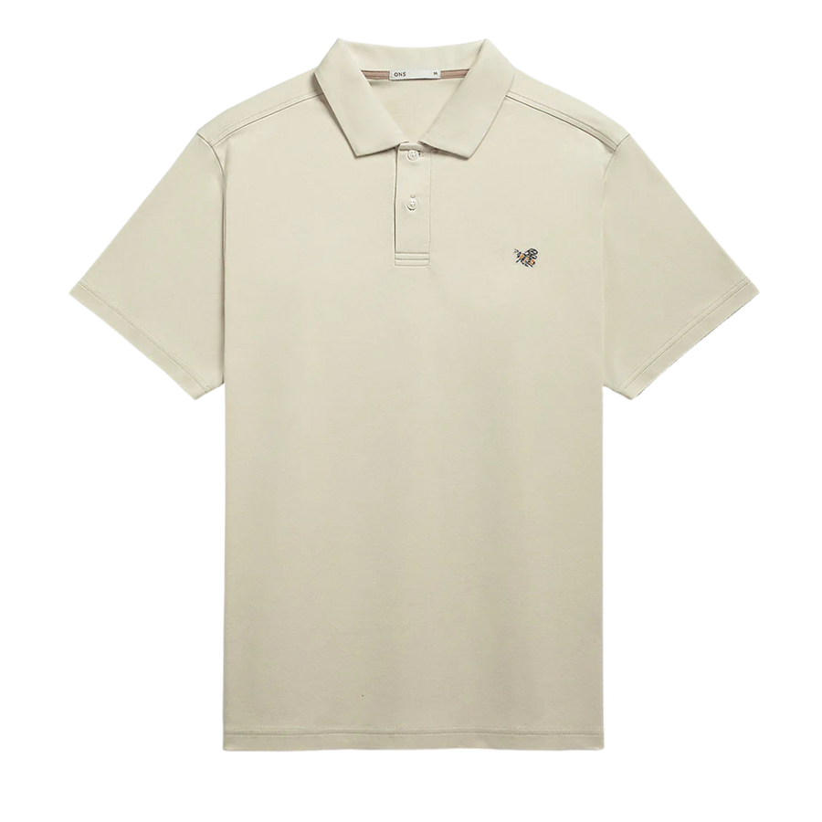Bennett Cotton Bee Polo - Silver Birch