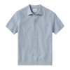 Waffle Stitch Button Up - Clear Sky