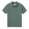 Waffle Stitch Button Up - Juniper