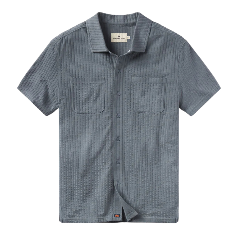 Knit Getaway Short Sleeve Button Down - Waterloo