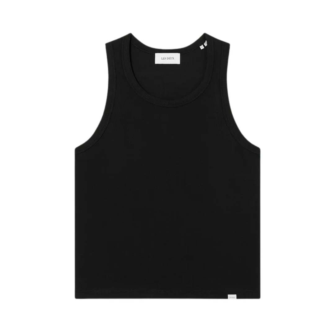 Arthur Ribbed Tank Top - Black