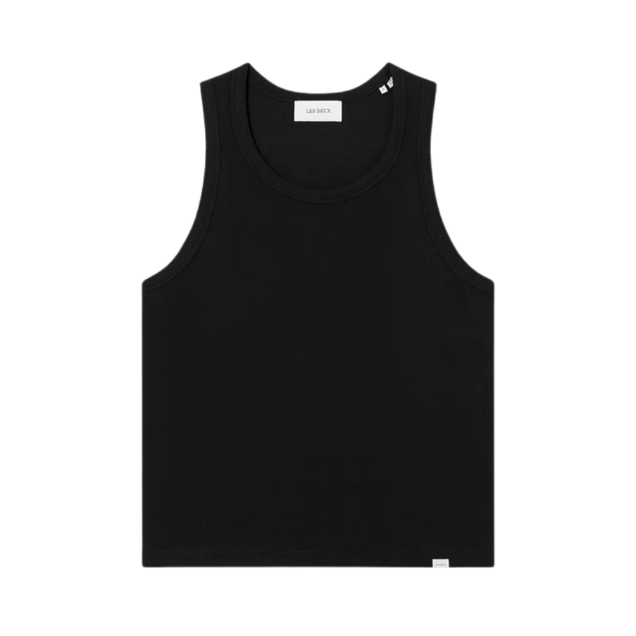 Arthur Ribbed Tank Top - Black