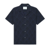 Lesley Flower Tile AOP Short Sleeve Shirt - Navy