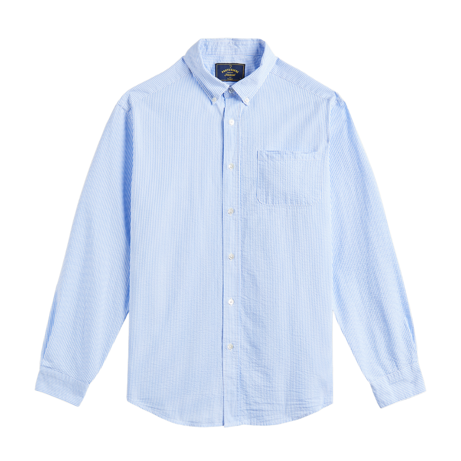 Atlantico Seersucker Shirt - Blue Stripe