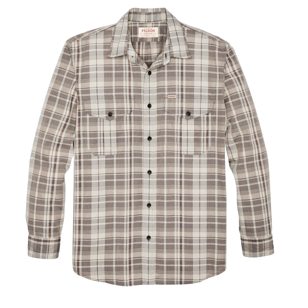 Washed Feather Cloth Shirt - Light Brown & Natural Plaid