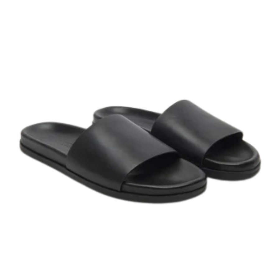 Wilbur Leather Slide - Black