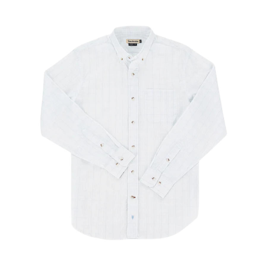 Monroe Poplin Shirt - Blue & Gray Windowpane