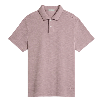 Bennett Slub Waffle Polo - Dusty Purple