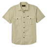 Washed Short Sleeve Feather Cloth Shirt - Green Ivory Gingham